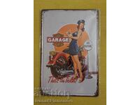 Placă metalică pentru colecționari nouă