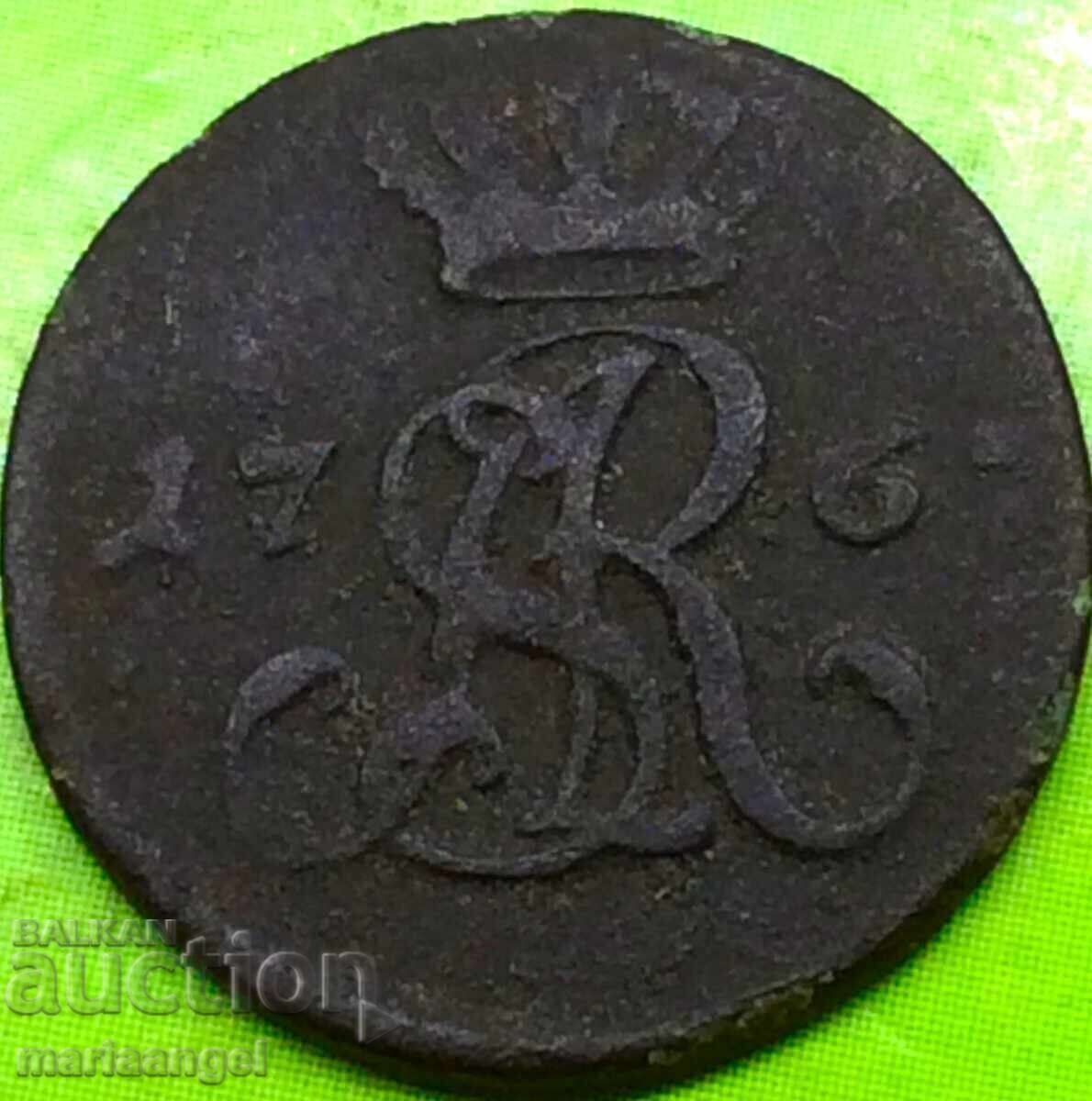 Παράδοση 1/2 γρόσι 1767 Βασίλειο Πολωνίας Κρακοβία Στανίσλαβ Β΄ Παράδοση 1/2 γρόσι 1767 Βασίλειο Πολωνίας Κρακοβία Στανίσλαβ Β΄