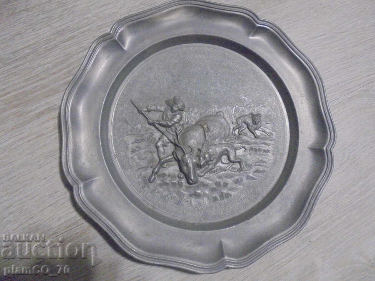 №8281 Old metal plate / panel - 6