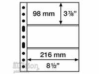 Foi transparente Grande-3C - trei bancnote 216x98 mm / 5 buc /