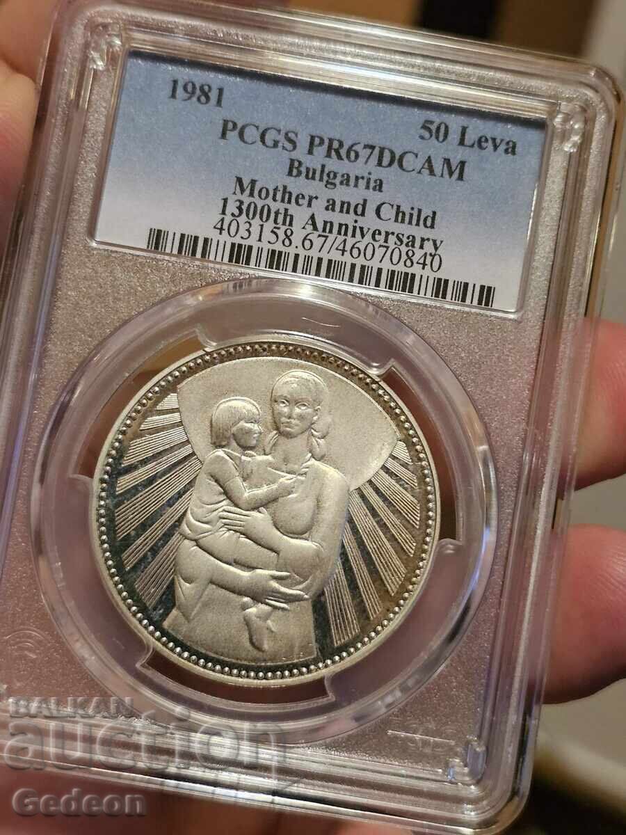 Licitație 50 Leva 1981 PR67DCAM - Mamă cu copil