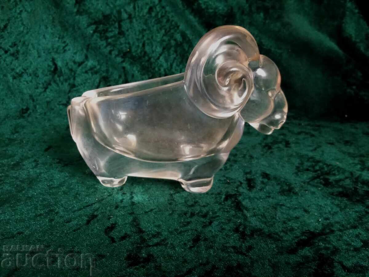 Cradle / Ashtray Vannes le Chatel Crystal Ram with price 40.00 BGN | € 20.45
