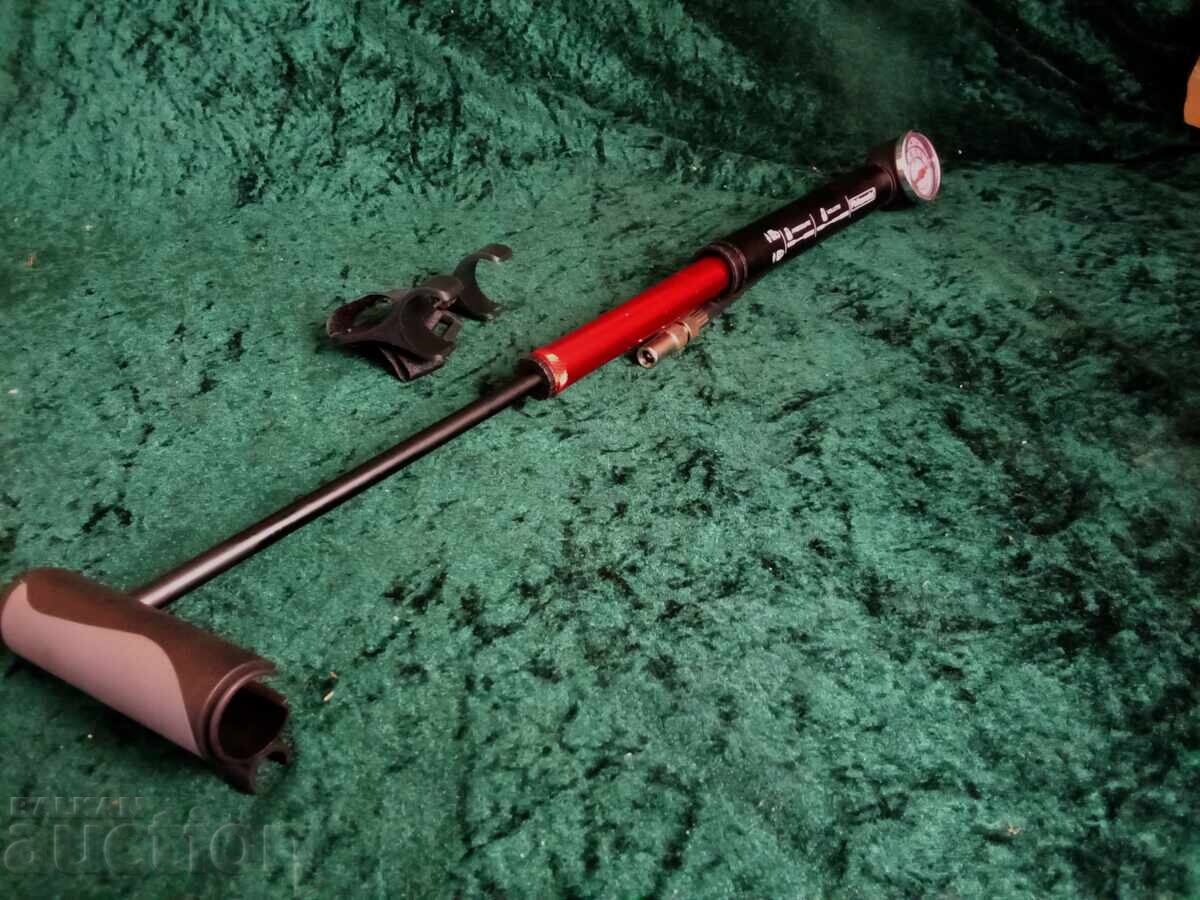 Mini pompă pentru bicicletă Bikemate, inclusiv clemă - 5