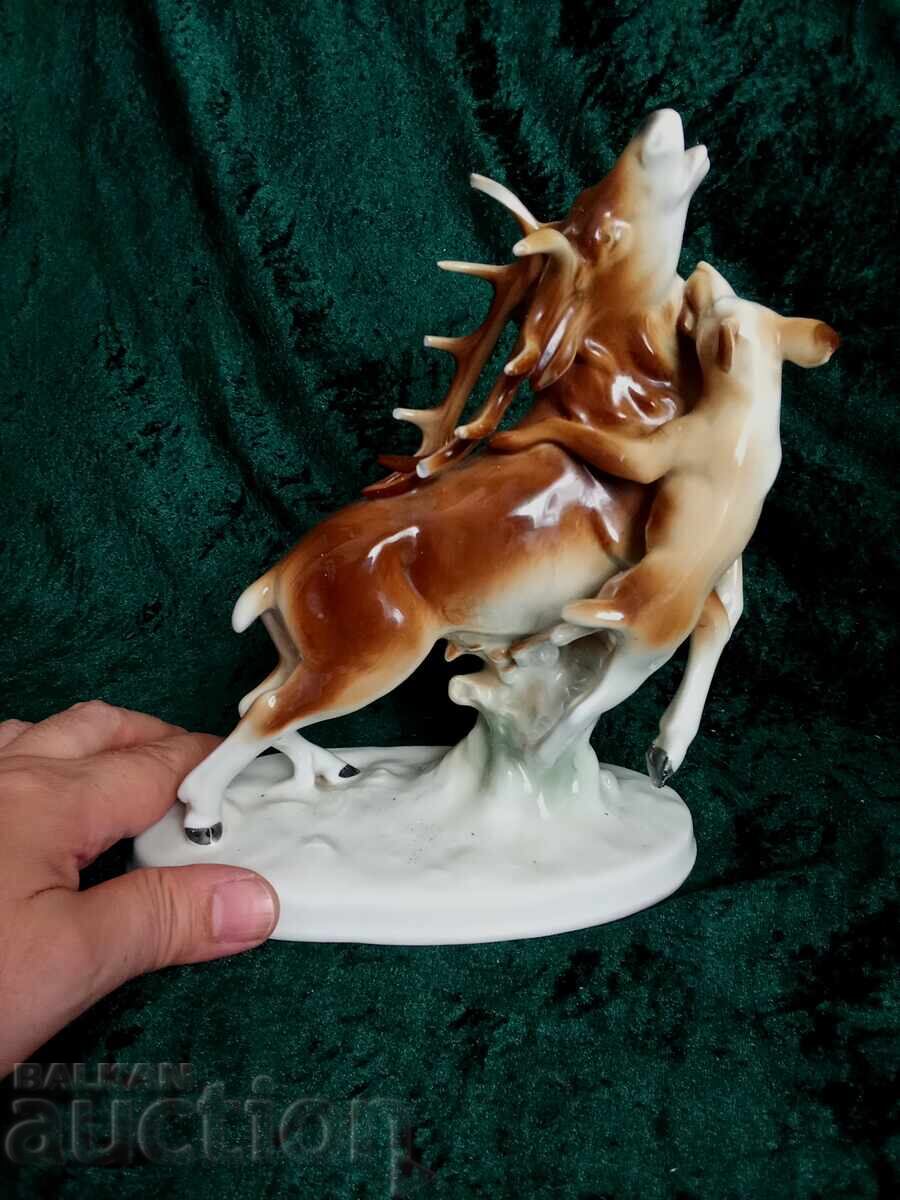 Porcelain figure deer figurine porcelain - 6