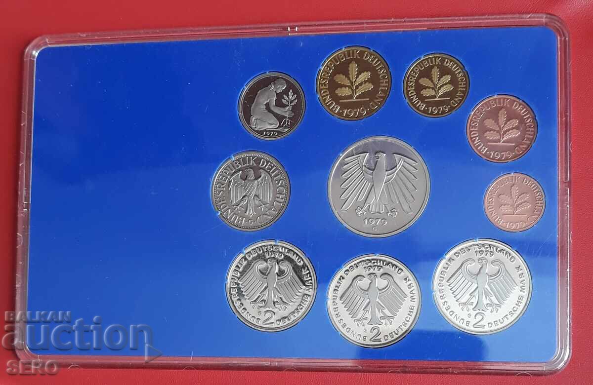 Auction  Germany - SET 1979 G - Karlsruhe - from 10 coins / 3x2 marks