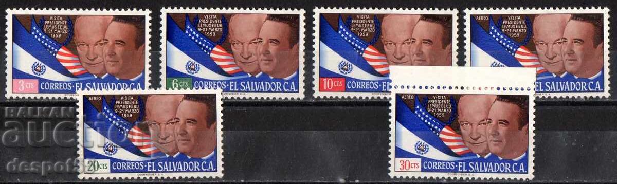 1959. Ελ Σαλβαδόρ. Επίσκεψη του Προέδρου Λέμους στις ΗΠΑ