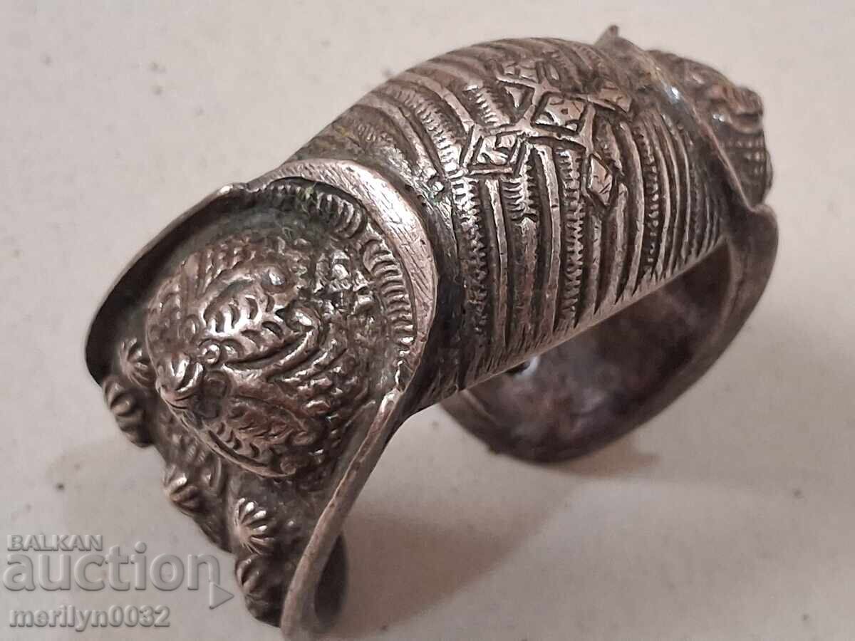 Аукцион Венчална гривна от сребро, сачан, рогатка накит, бижу, кръст