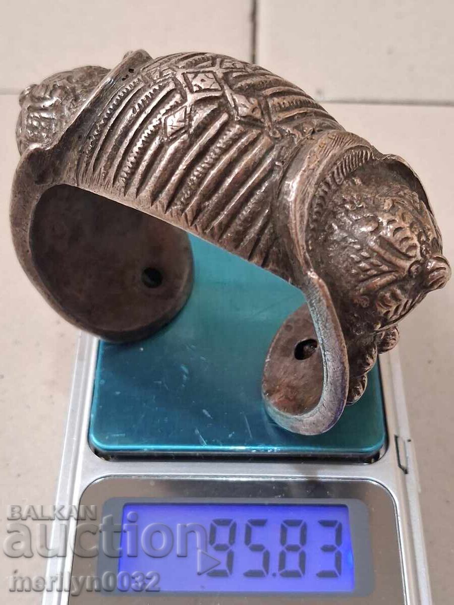 Венчална гривна от сребро, сачан, рогатка накит, бижу, кръст - 5