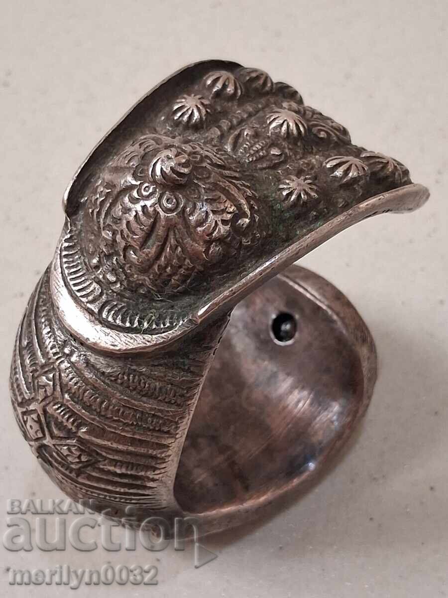 Венчална гривна от сребро, сачан, рогатка накит, бижу, кръст - 6