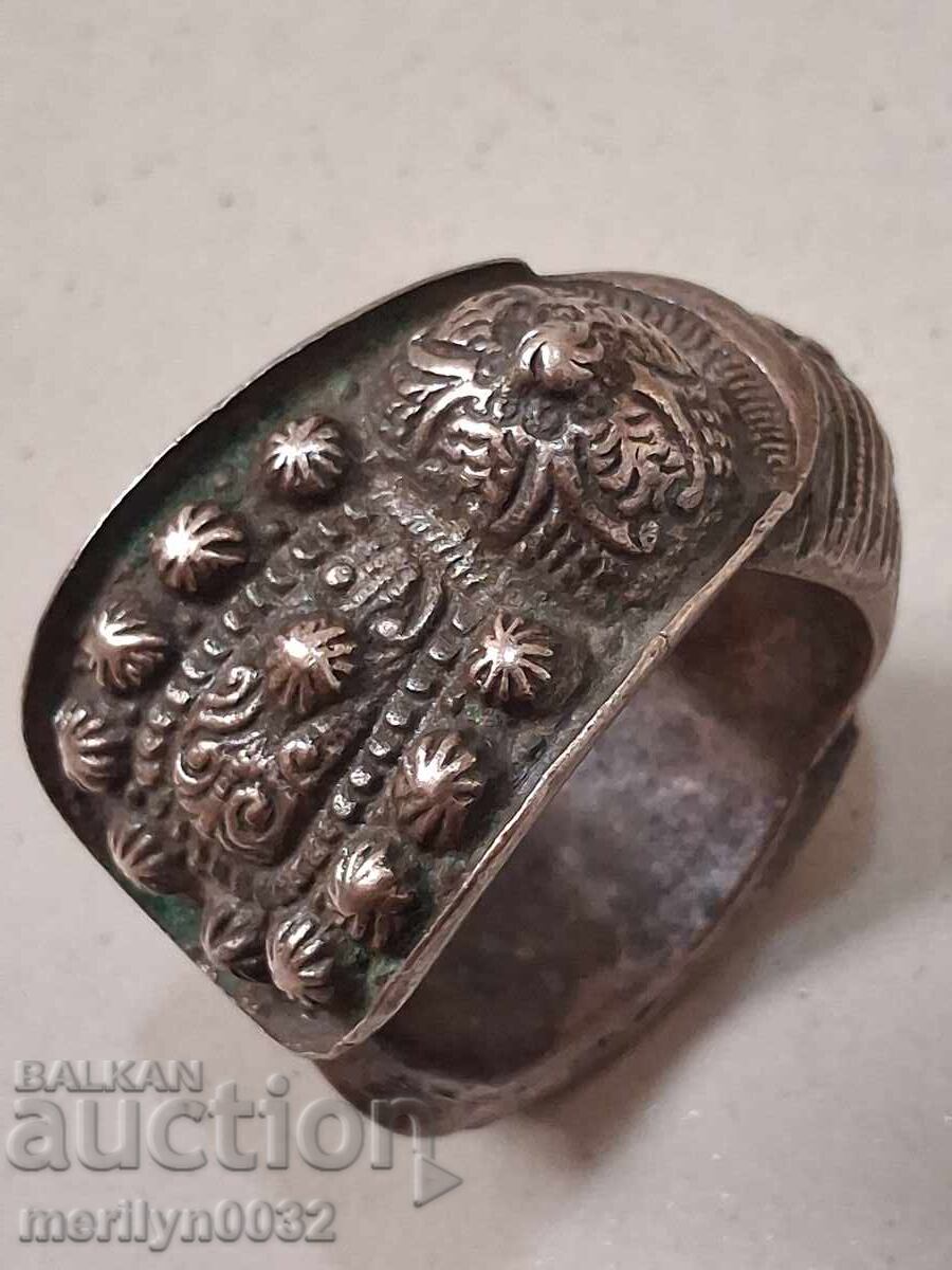 Венчална гривна от сребро, сачан, рогатка накит, бижу, кръст - 7