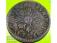 Мантуя 1 солдо 1736 Италия