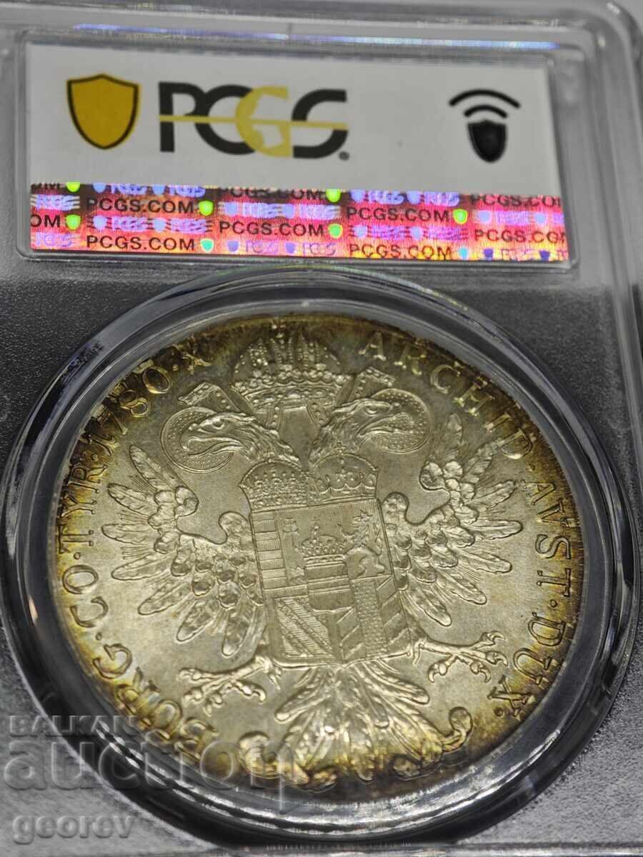 Όμορφη! 1 Τάληρο - Μαρία Θηρεσία 1780 ρεστράικ PSCG MS65 με τιμή 1400.00 BGN | € 715.81 Όμορφη! 1 Τάληρο - Μαρία Θηρεσία 1780 ρεστράικ PSCG MS65 με τιμή 1400.00 BGN | € 715.81