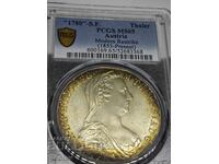 Frumoasă! 1 taler - Maria Tereza 1780 restrike PSCG MS65
