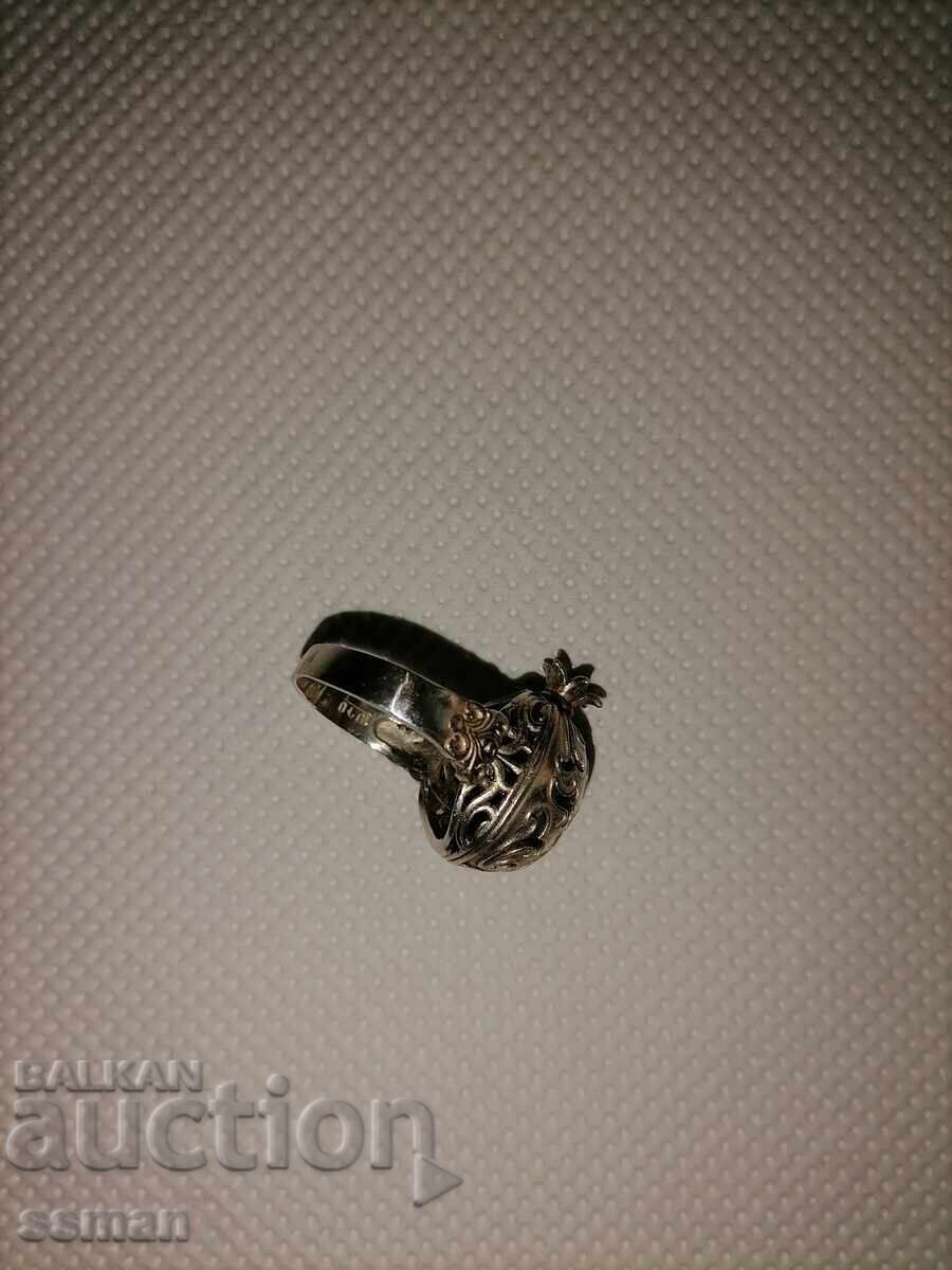 Delivery of Unique Silver Men's Ring with Pomegranate and Garnets