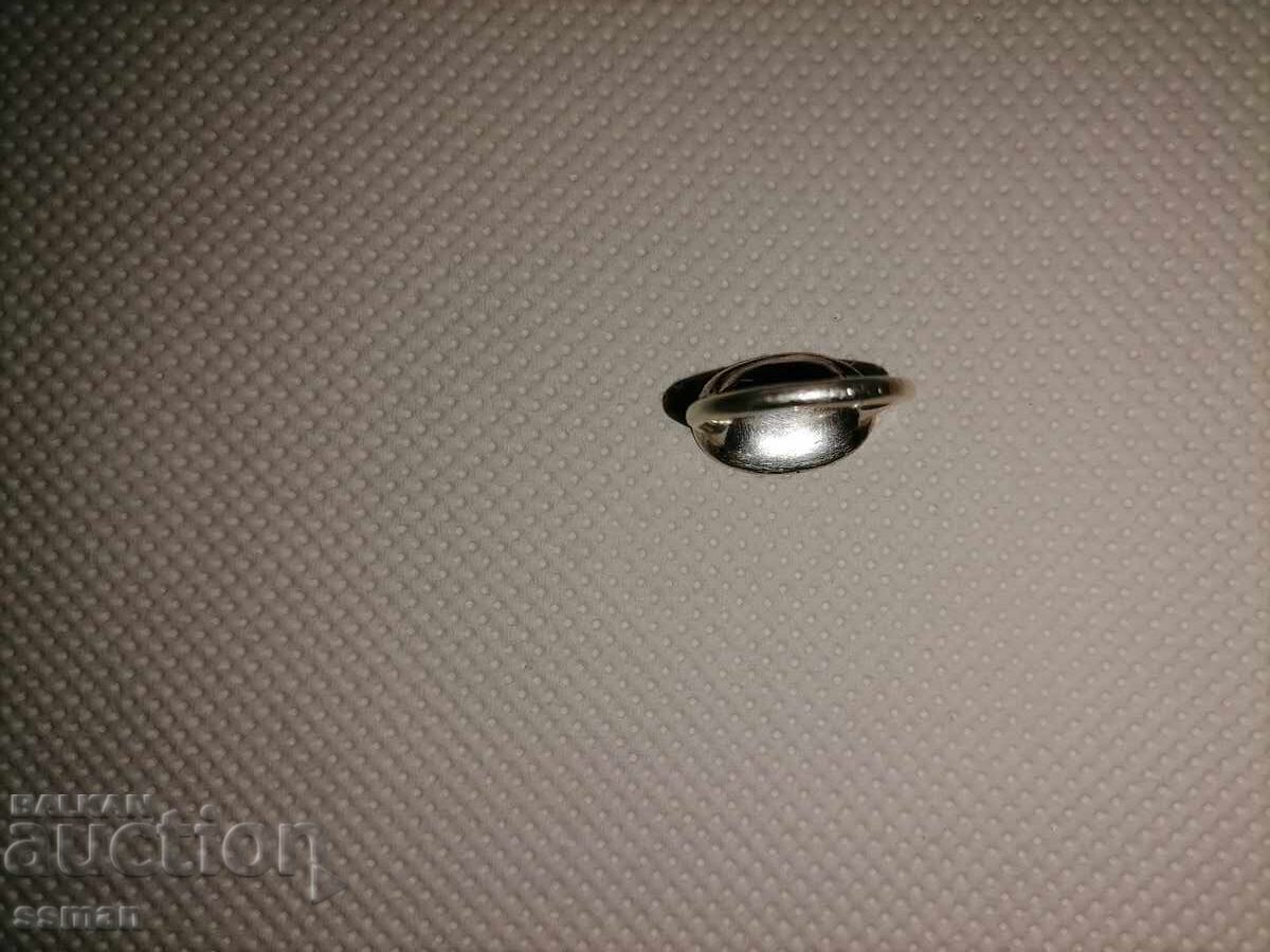 Ασημένιο δαχτυλίδι αντίκα σφίγγα με επιχρύσωση - 5