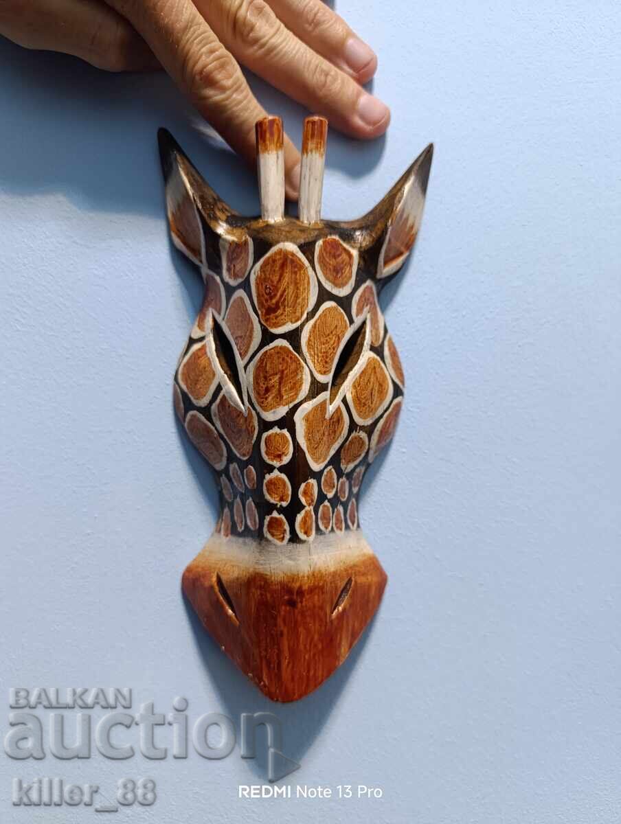 Wooden animal mask
