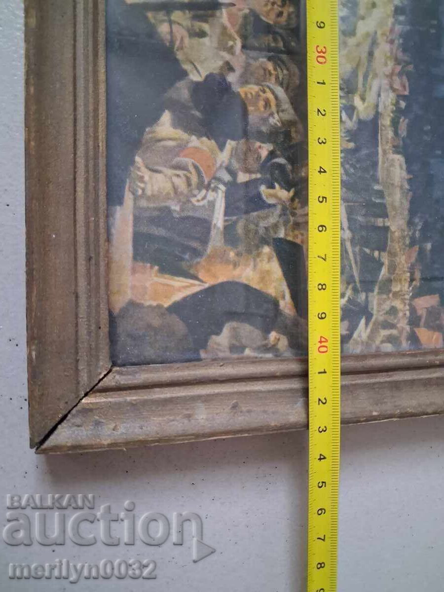 Παράδοση Πορτρέτο αναπαραγωγή ομαδικής σκηνής σε κορνίζα του ηγέτη Λένιν σν