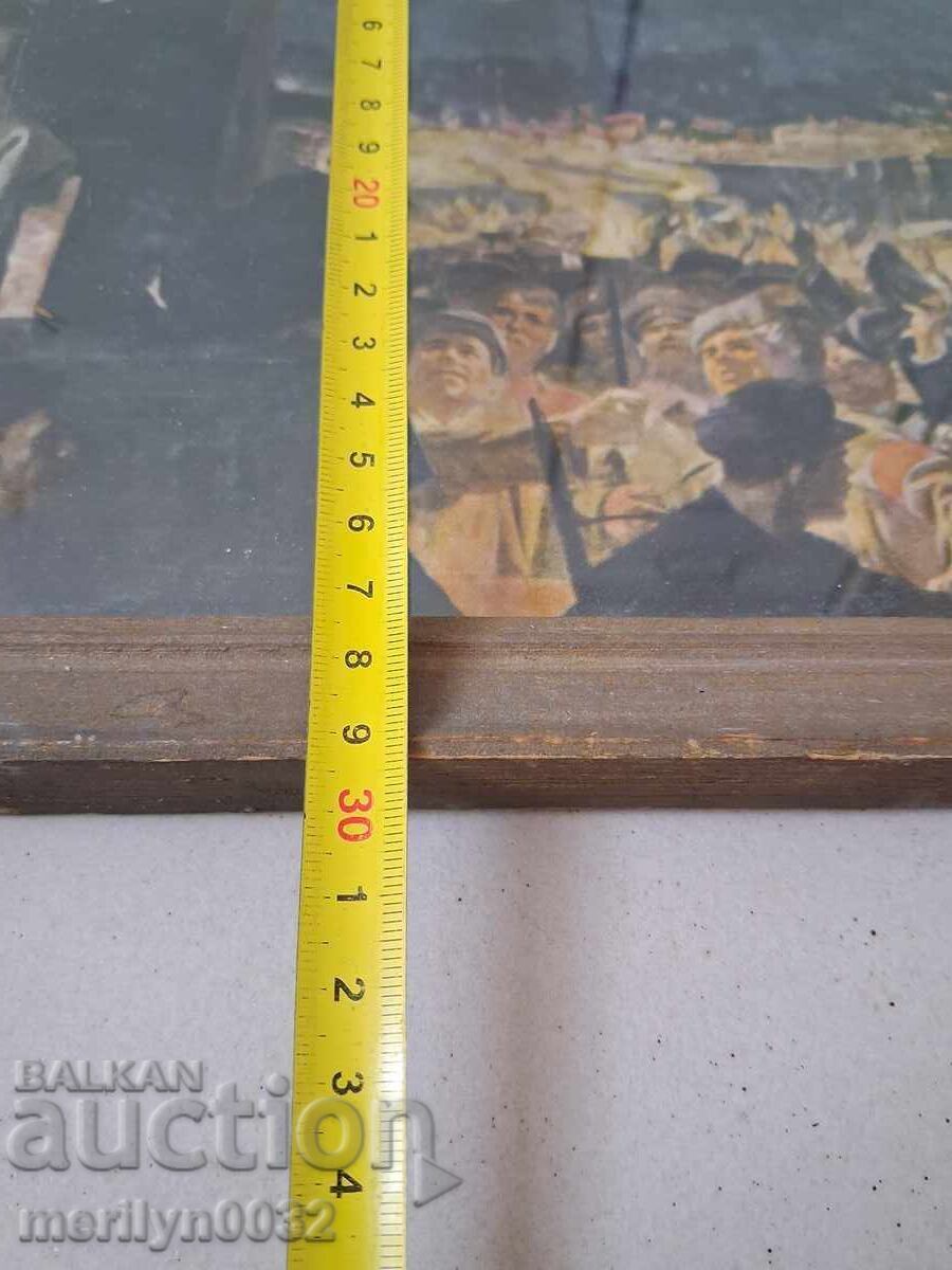 Πορτρέτο αναπαραγωγή ομαδικής σκηνής σε κορνίζα του ηγέτη Λένιν σν - 5