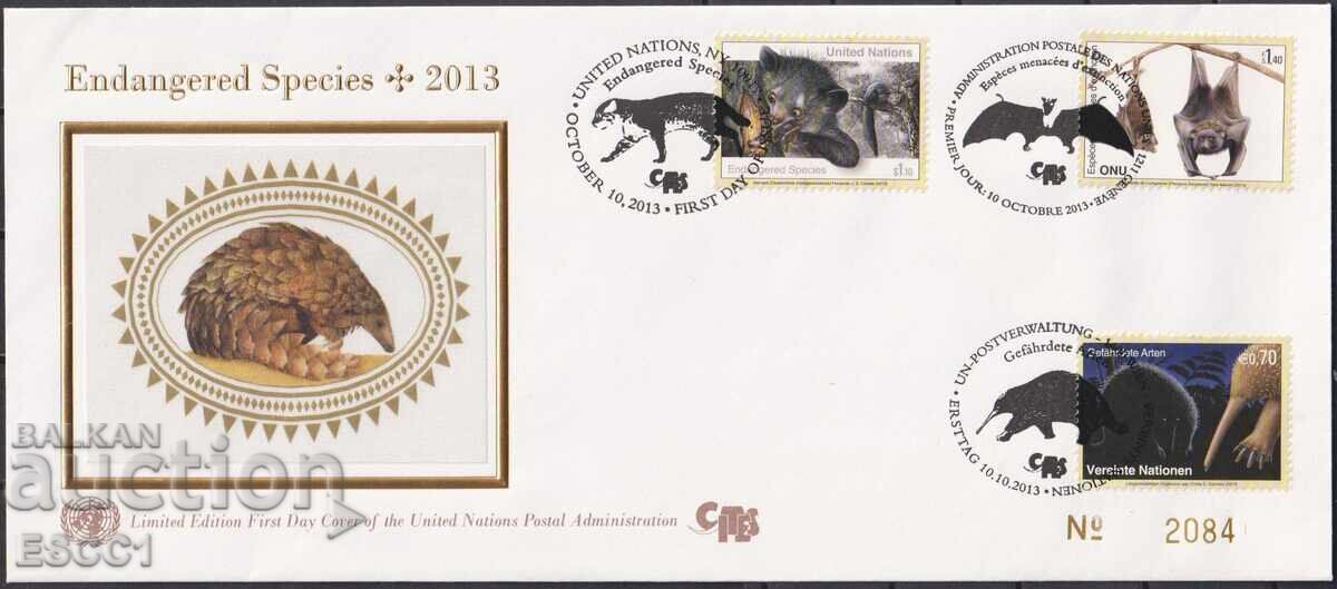 Πρώτη μέρα φάκελος Άγριας ζωής 2013 από τον ΟΗΕ Πρώτη μέρα φάκελος Άγριας ζωής 2013 από τον ΟΗΕ