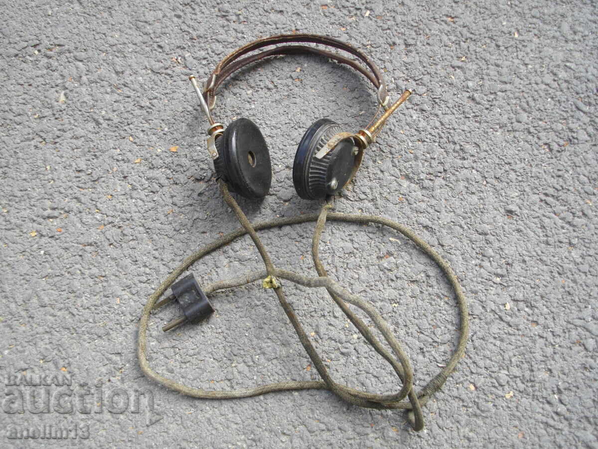 Căști VECHI pentru stație radio, BACELIT
