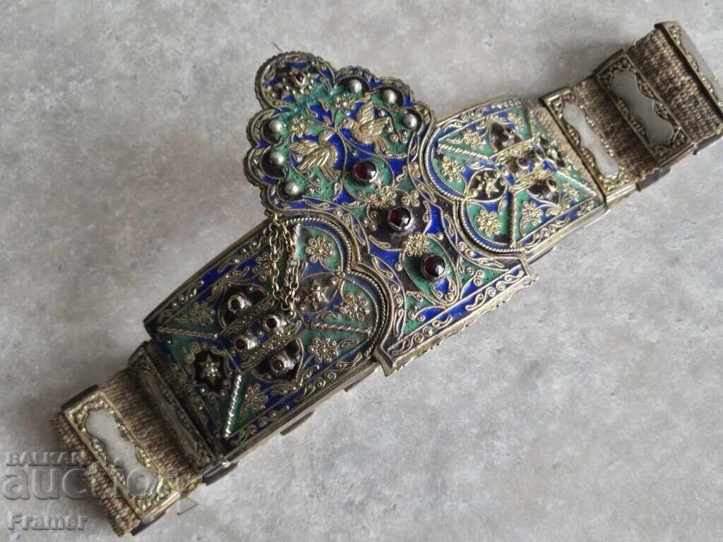 Аукцион 220 годишен сребърен колан Беломорска Тракия Дедеагач пафта Аукцион 220 годишен сребърен колан Беломорска Тракия Дедеагач пафта