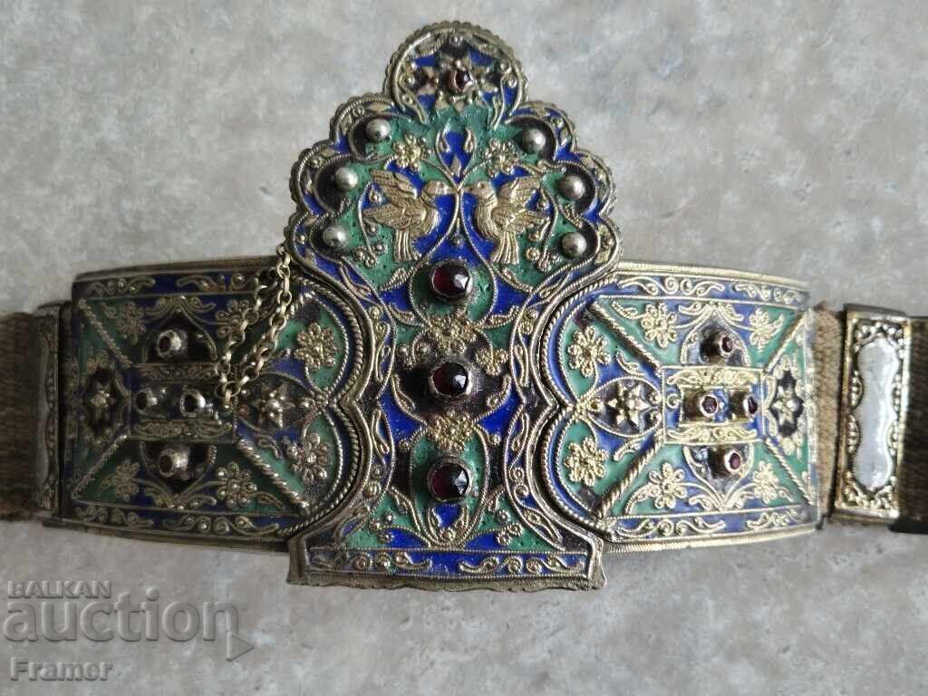 Доставка на 220 годишен сребърен колан Беломорска Тракия Дедеагач пафта Доставка на 220 годишен сребърен колан Беломорска Тракия Дедеагач пафта