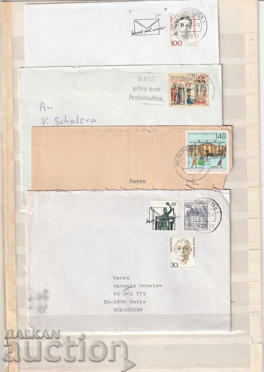 Германия - Пътували пликове 4 бр.