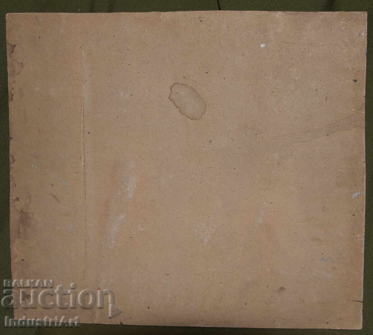 Παλιό μικρό ελαιογραφία, σκηνή καθημερινής ζωής, ορεινή γέφυρα - 6