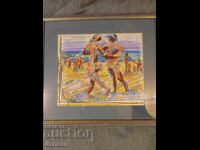 Prof. Emil Nikolov, Pe plajă