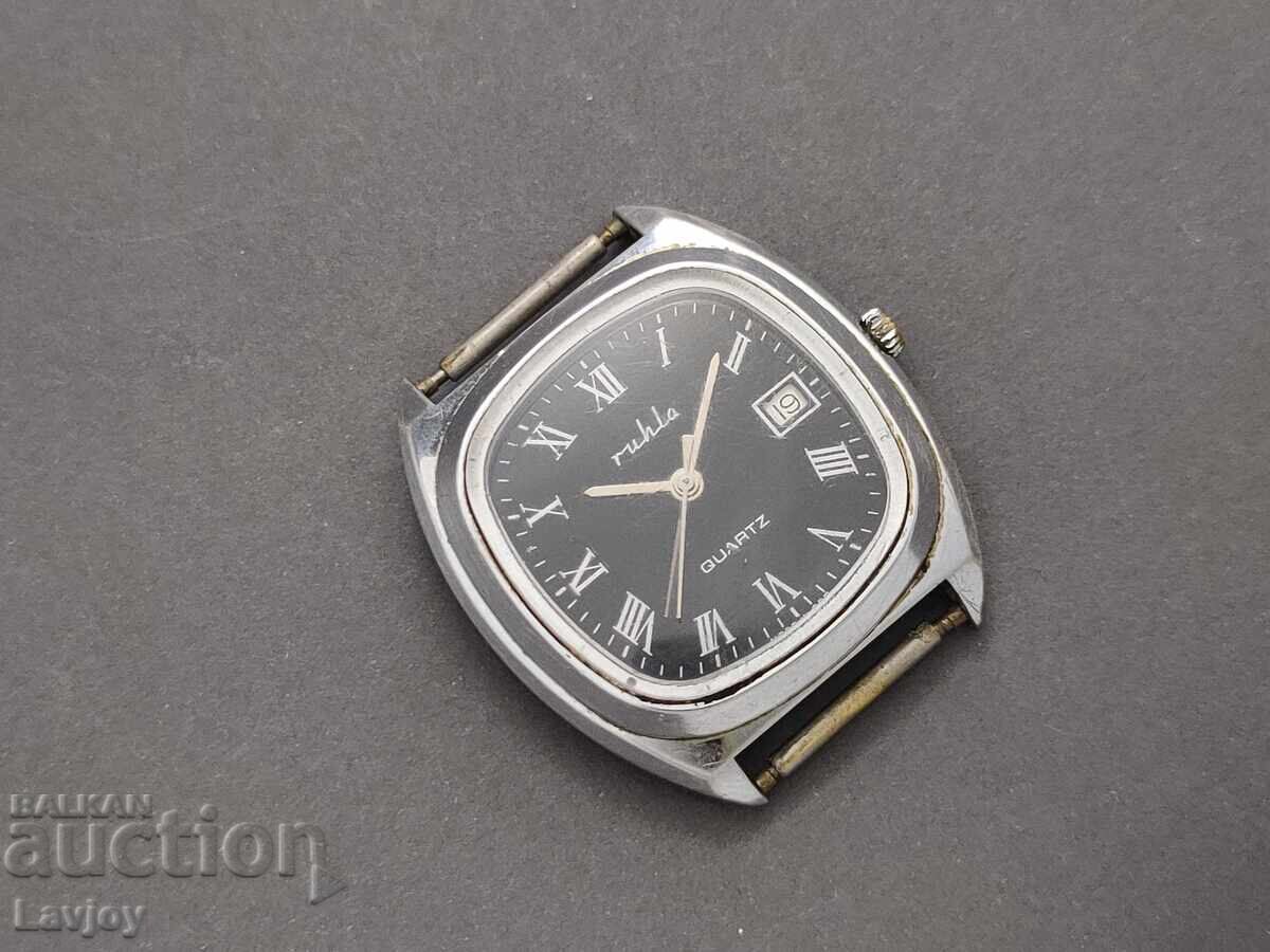 Ruhla quartz черен циферблат с цена 50.00 лв. | € 25.56