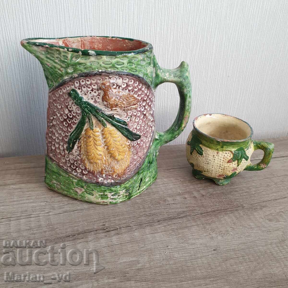 Παλαιά τρωική κεραμική κανάτα και κύπελλο - 5