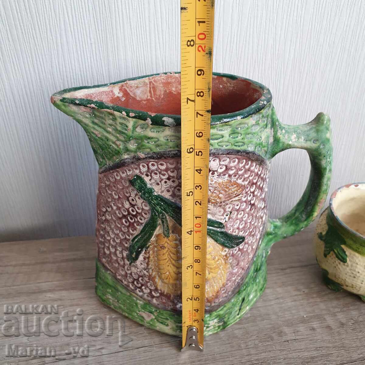 Παλαιά τρωική κεραμική κανάτα και κύπελλο - 6