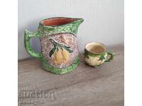 Urcior și cană veche din ceramică troiană