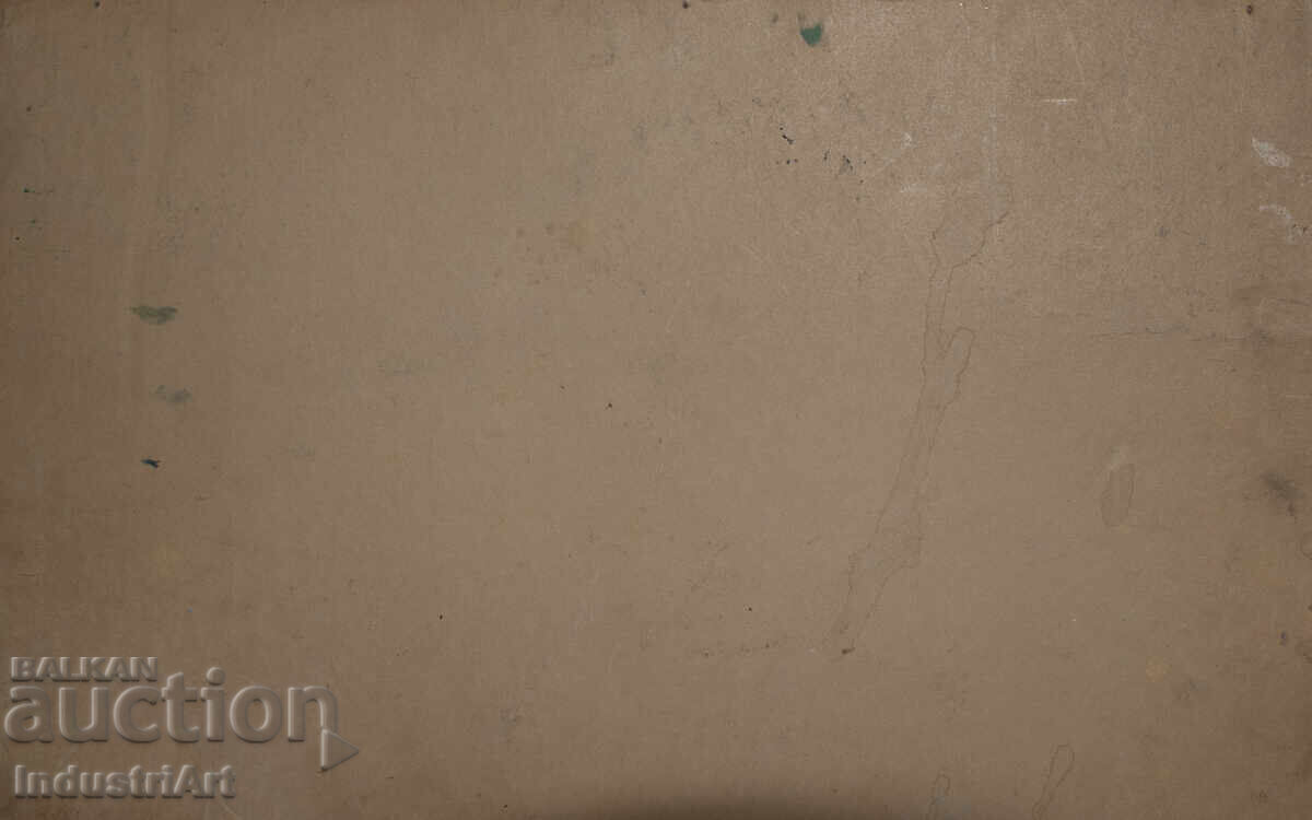 Old oil painting, genre scene, village landscape - 7