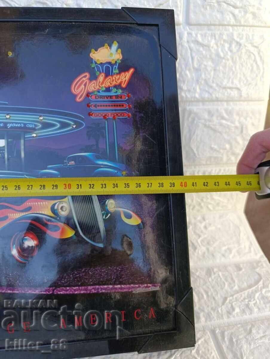 Δημοπρασία Φωτεινή πινακίδα με ρετρό αυτοκίνητα