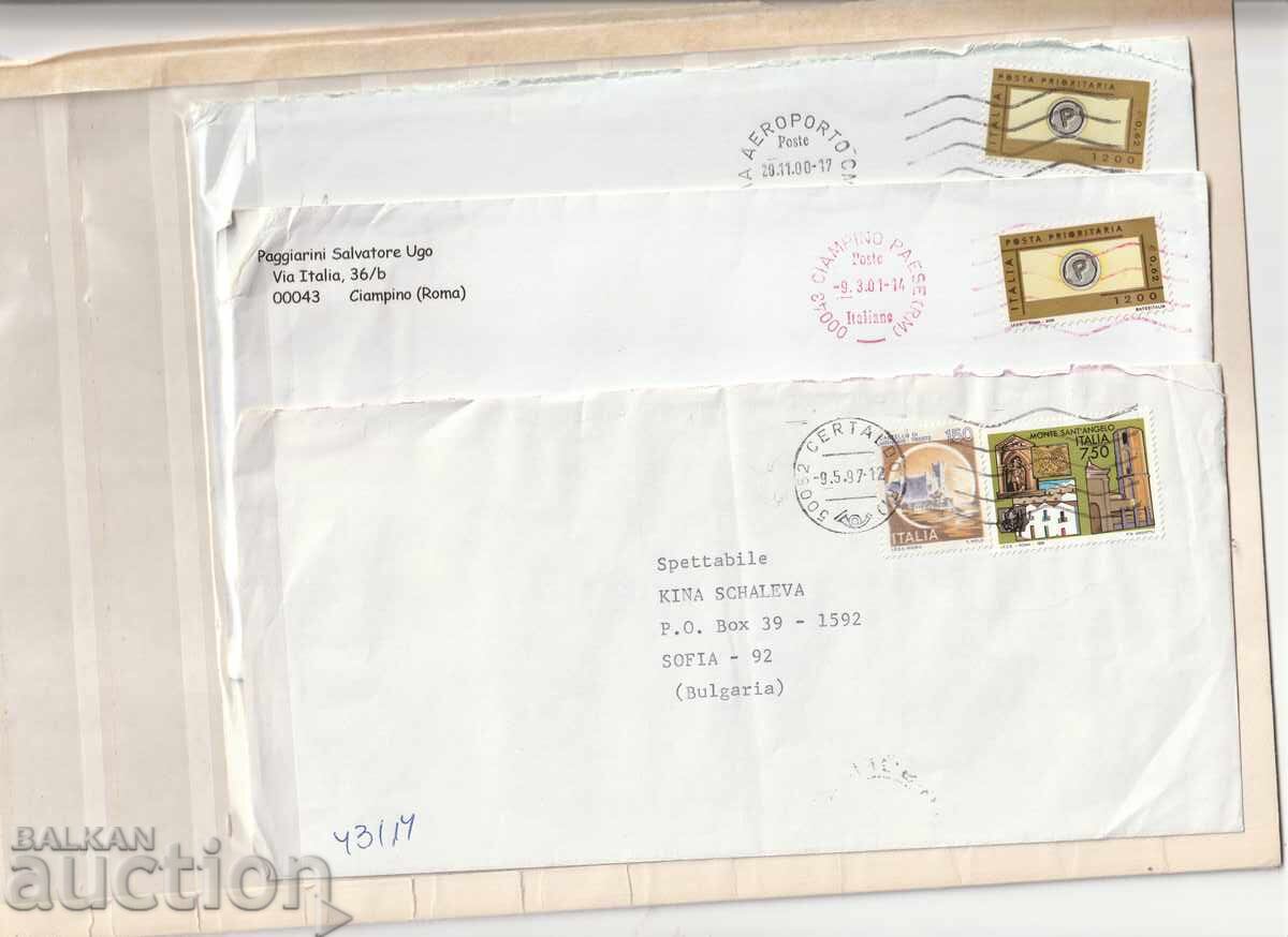 Италия - Пътували пликове 3 бр.