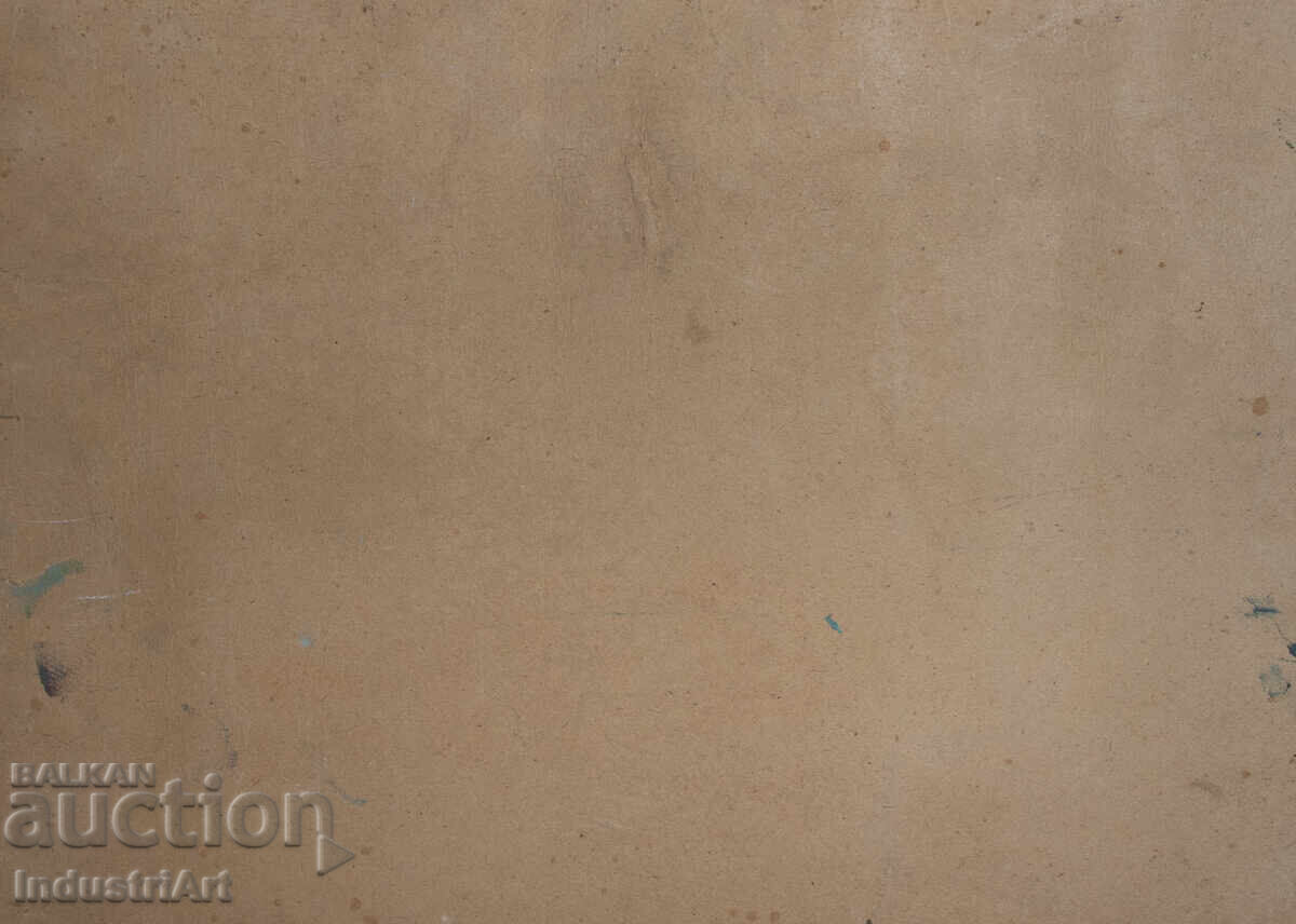 Old oil painting, genre scene, mountain road - 6