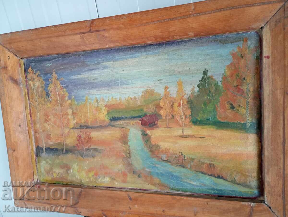 Аукцион Много стара маслена картина на платно.Автор Ив.Хр Аукцион Много стара маслена картина на платно.Автор Ив.Хр
