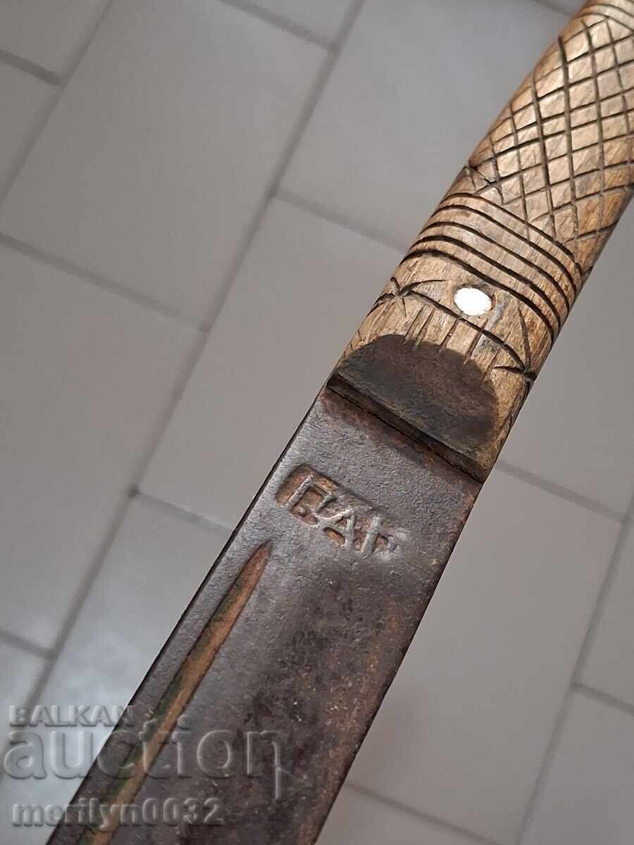 Χειροποίητο σφυρήλατο μαχαίρι με σφραγίδα μάστορα που ανήκε σε αναρχικό - 5