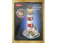 Οδηγίες συναρμολόγησης ξύλινου 3D παζλ Φάρος που φωσφορίζει