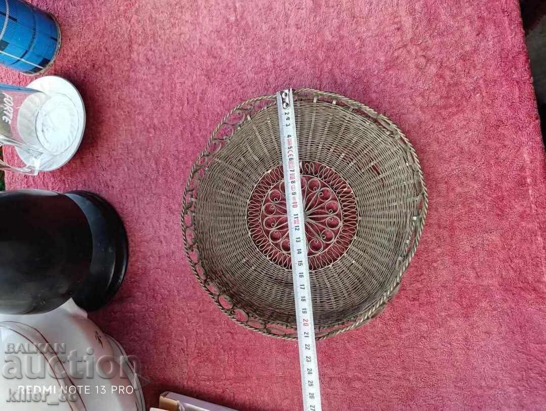 Стара фруктиера плетка филигран - 6