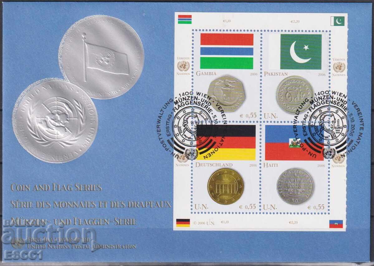 First Day Cover Coins and Flags 2006 from UN Vienna