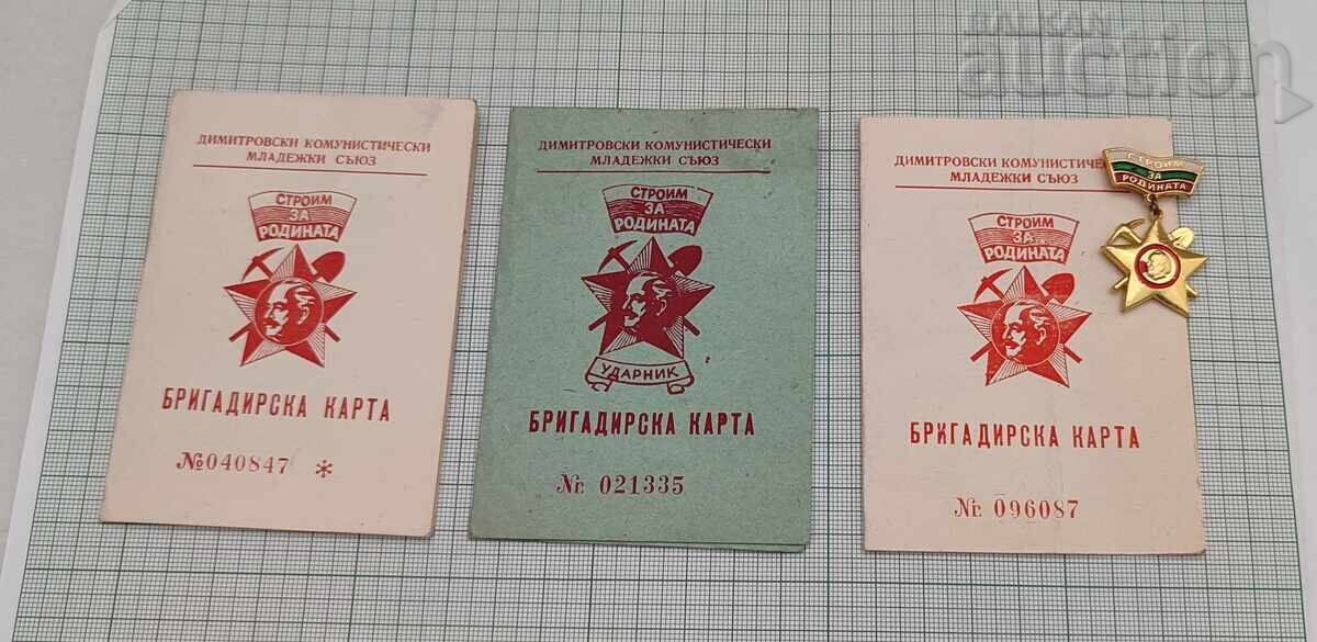 BUILD FOR THE HOMELAND BRIGADIER BADGE CARD LOT 3 PIECES BUILD FOR THE HOMELAND BRIGADIER BADGE CARD LOT 3 PIECES