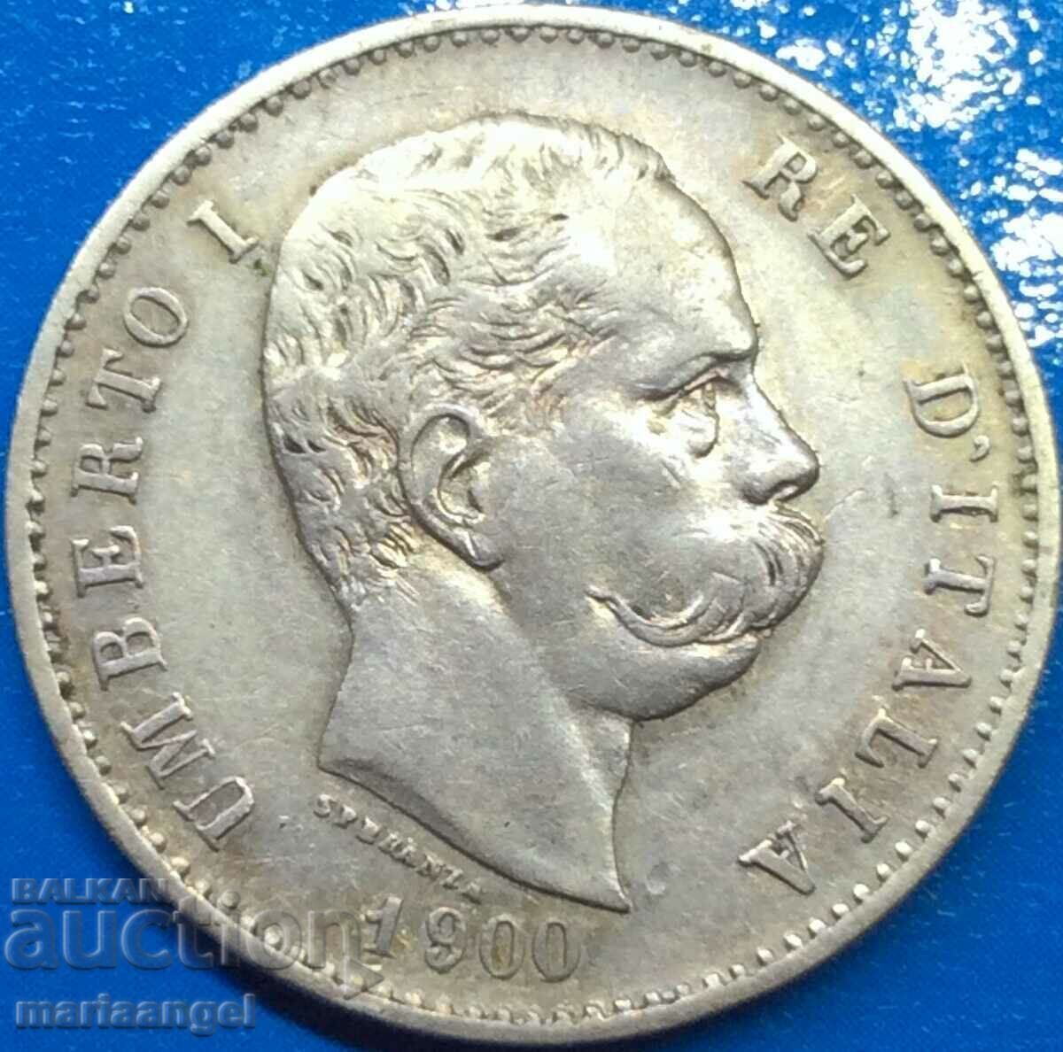 1 Lira 1900 Italy Umberto I - Rare Year - 7 1 Lira 1900 Italy Umberto I - Rare Year - 7