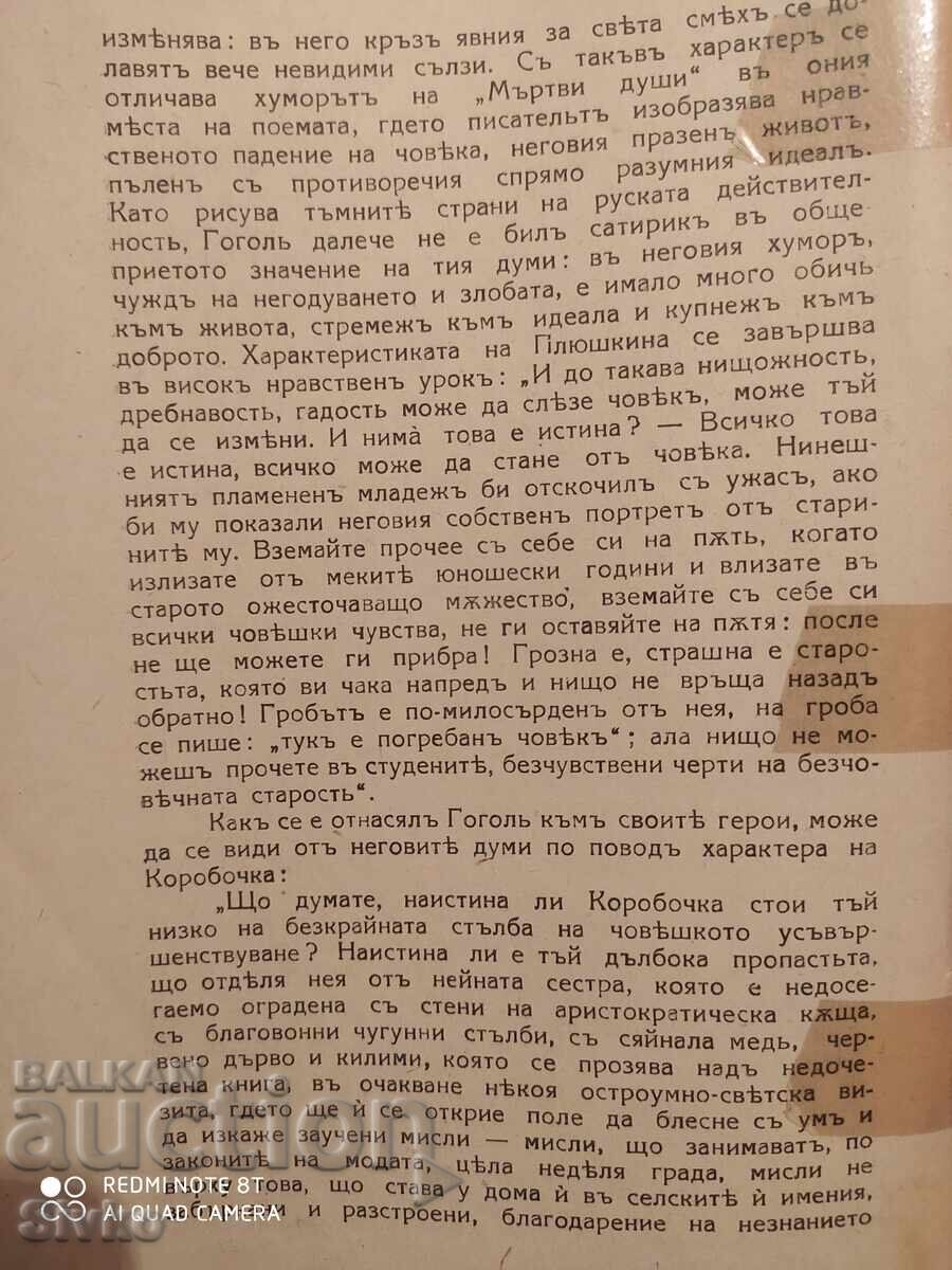 Delivery of The Adventures of Chichikov or Dead Souls, N. V. Gogol, pre-