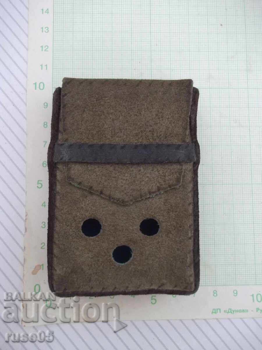 Калъф кожен за цигари от м-н "СБХ" от соца - 2