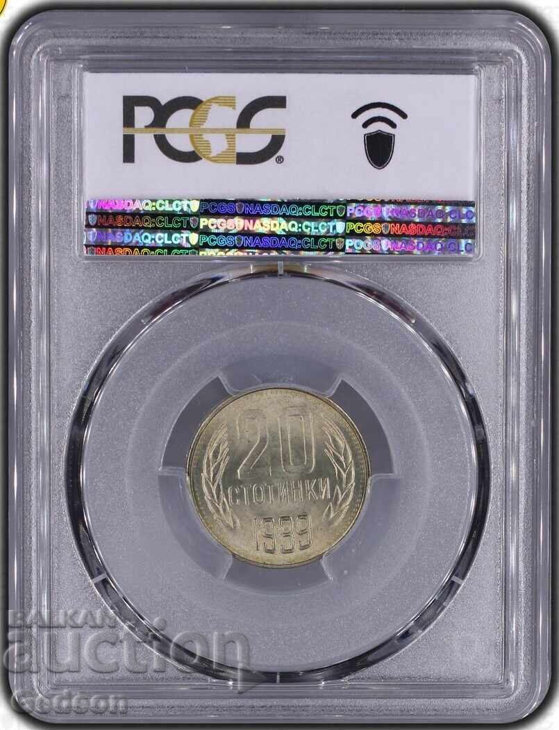 Auction  20 Stotinki 1989 PCGS MS67