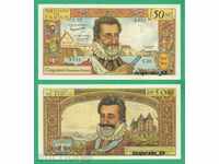 (¯`'•.¸(reproducere) FRANȚA 50 franci 1959 UNC¸.•'´¯)