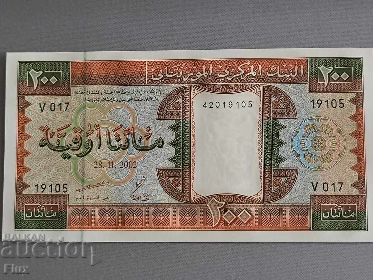 Τραπεζογραμμάτιο - Μαυριτανία - 200 ουγκιά UNC | 2002 Τραπεζογραμμάτιο - Μαυριτανία - 200 ουγκιά UNC | 2002
