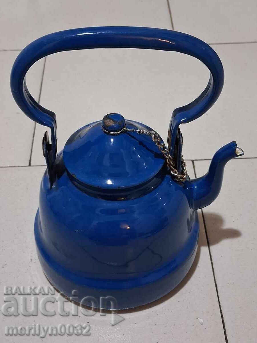 Παράδοση Εμαγιέ τσαγιέρα σοσιαλισμού με σμάλτο ΣΦΡΓΙ Γιουγκοσλαβία